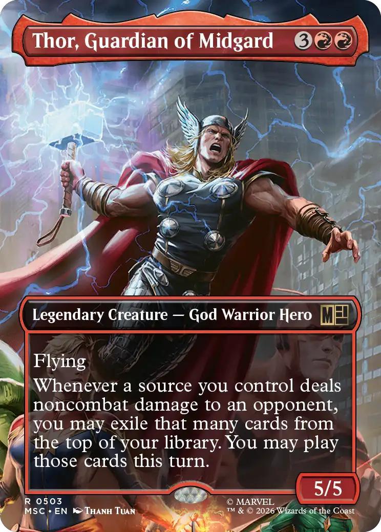 Thor, Guardian of Midgard [503] [Borderless] [Scene] [Marvel Super Heroes: Commander] [Non-Foil]