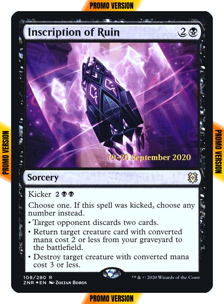 Inscription of Ruin [Prerelease] [108s] [Zendikar Rising Promos] [Foil]