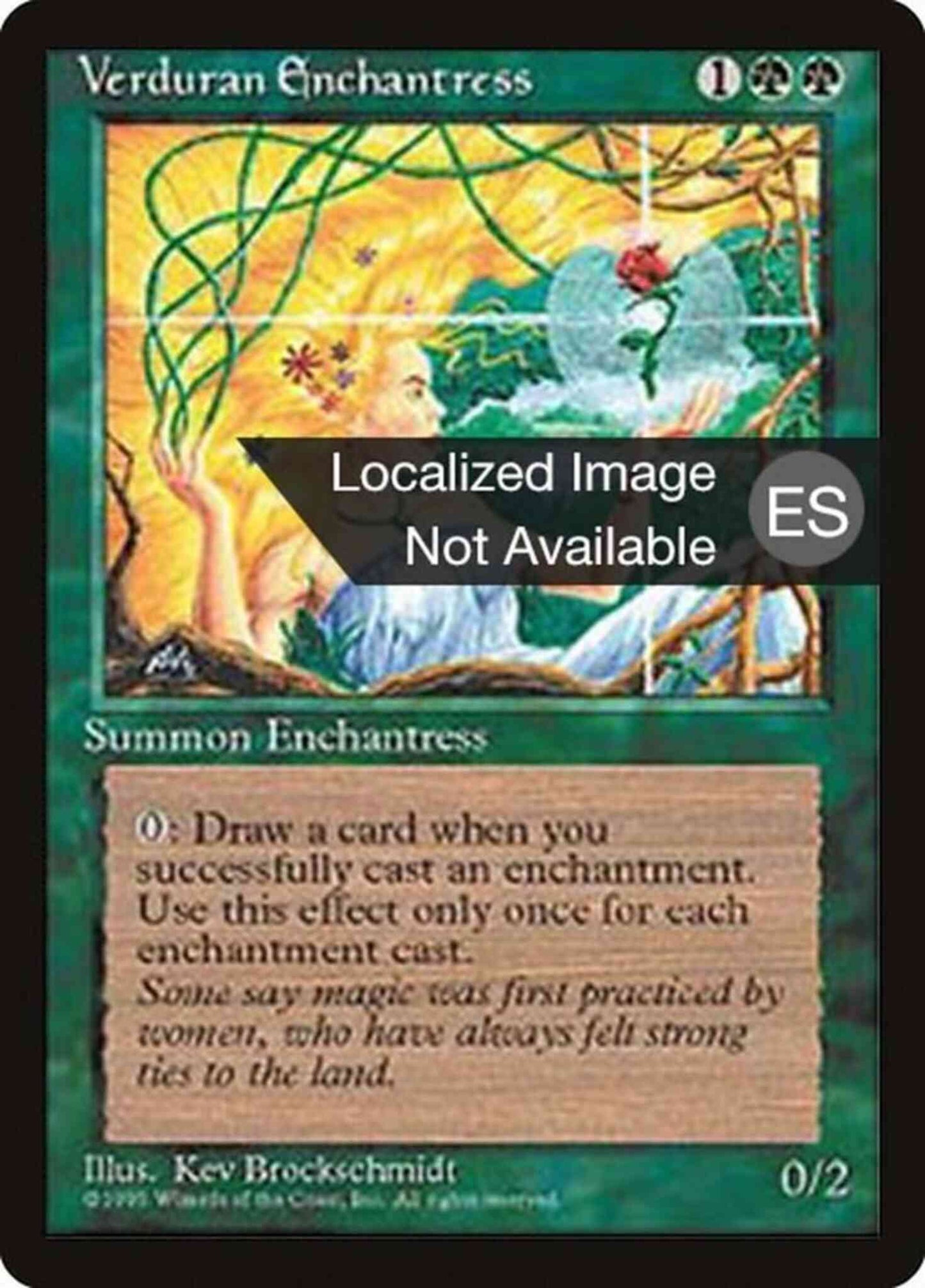 Verduran Enchantress - Portuguese [281] [Fourth Edition Black Border: Portuguese] [Non-Foil]