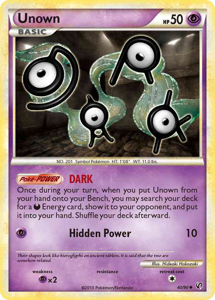 Unown - 40/90 - Uncommon [hgss3-40] [Non-Holo]