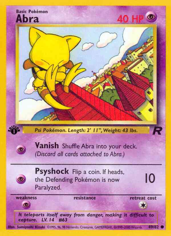 Abra - 49/82 - Common - 1st Edition [base5-49] [Non-Holo]
