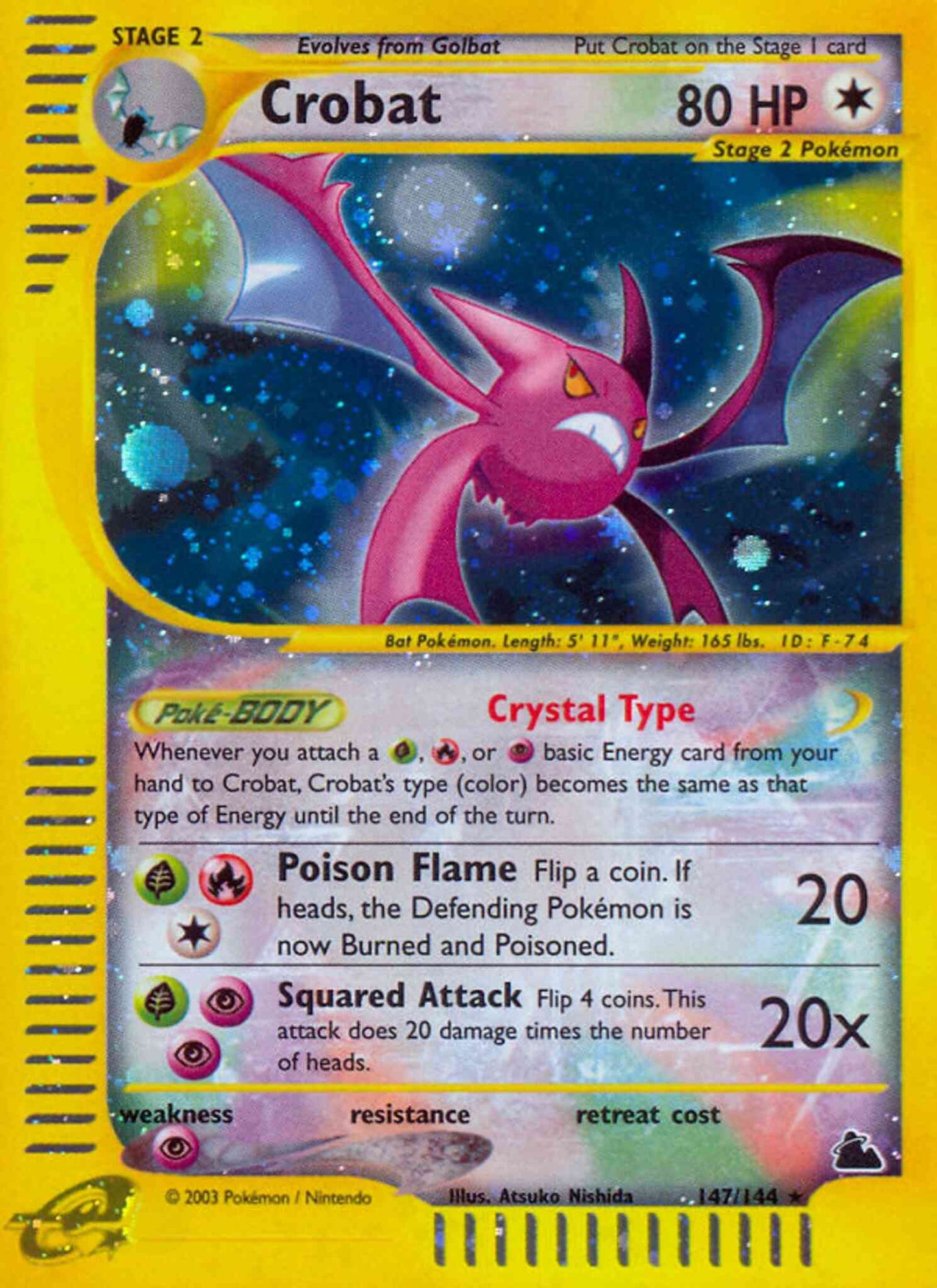Crobat - 147/144 - Rare [ecard3-147] [Reverse Holo]