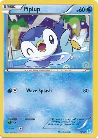Piplup - 16/30 - [XY Trainer Kit: Pikachu Libre & Suicune (Suicune)] [Non-Holo]