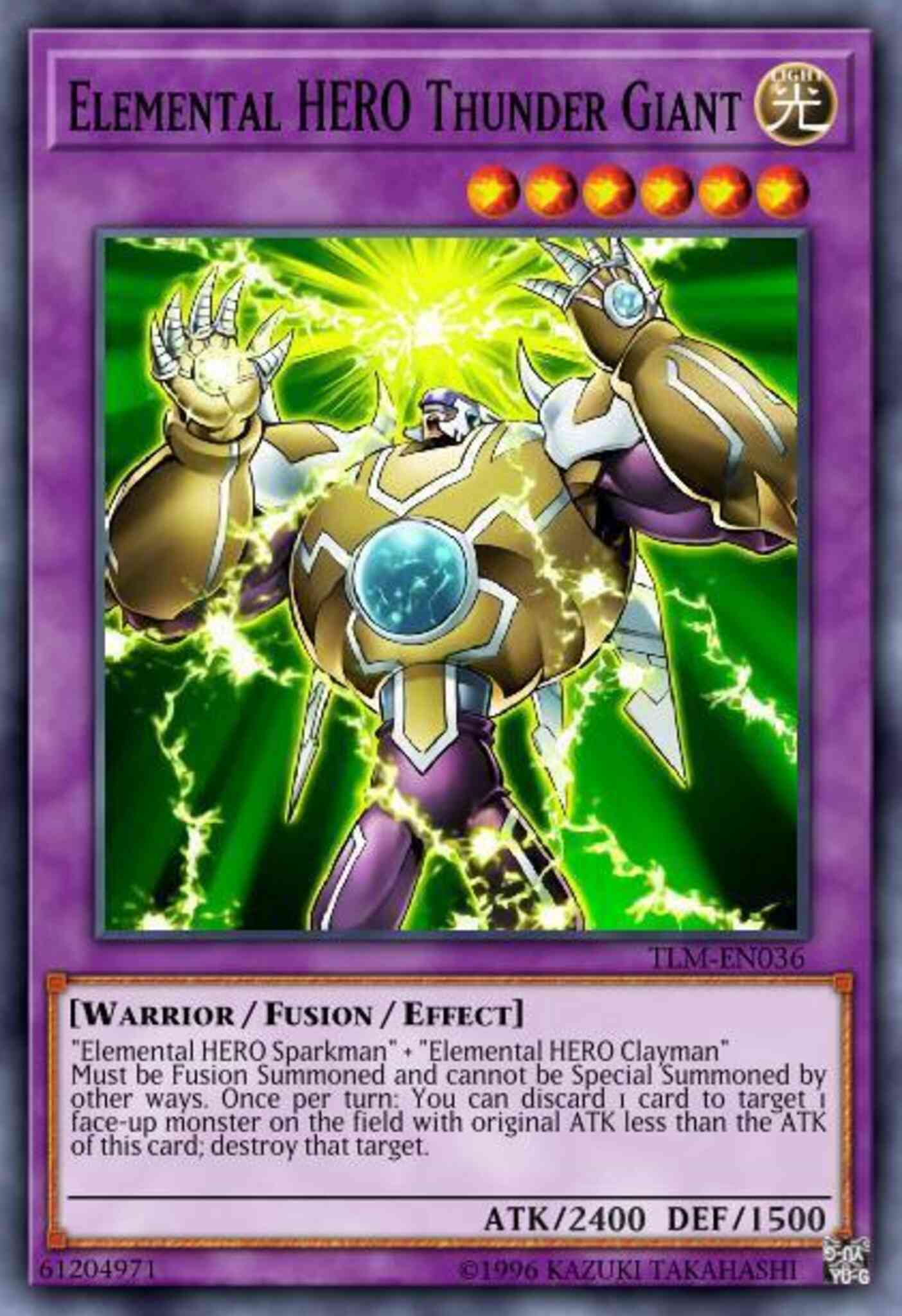 Elemental HERO Thunder Giant - TLM-EN036 - Ultra Rare - 1st Edition