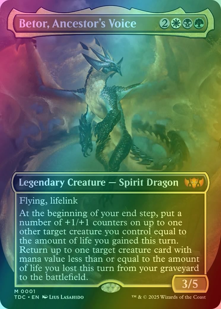Betor, Ancestor's Voice [1] [Borderless] [Tarkir: Dragonstorm: Commander] [Foil]