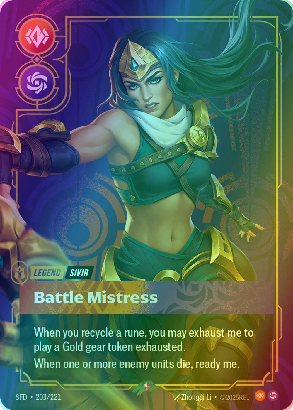 Battle Mistress (Sivir) - 203/221 [Spiritforged] [Foil]