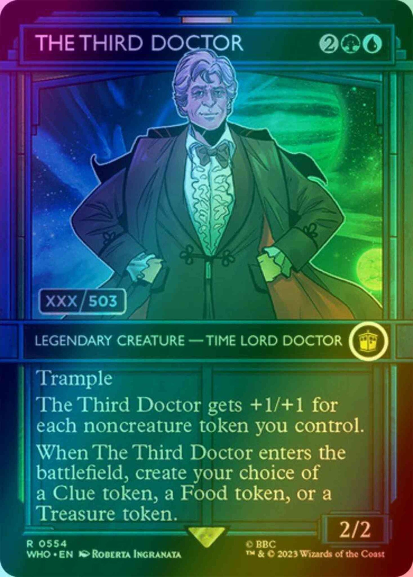 The Third Doctor - Serial Numbered [554z] [TARDIS Showcase] [Universes Beyond: Doctor Who] [Foil]