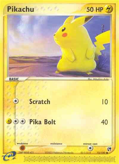 Pikachu - 72/100 - Common [ex2-72] [Reverse Holo]