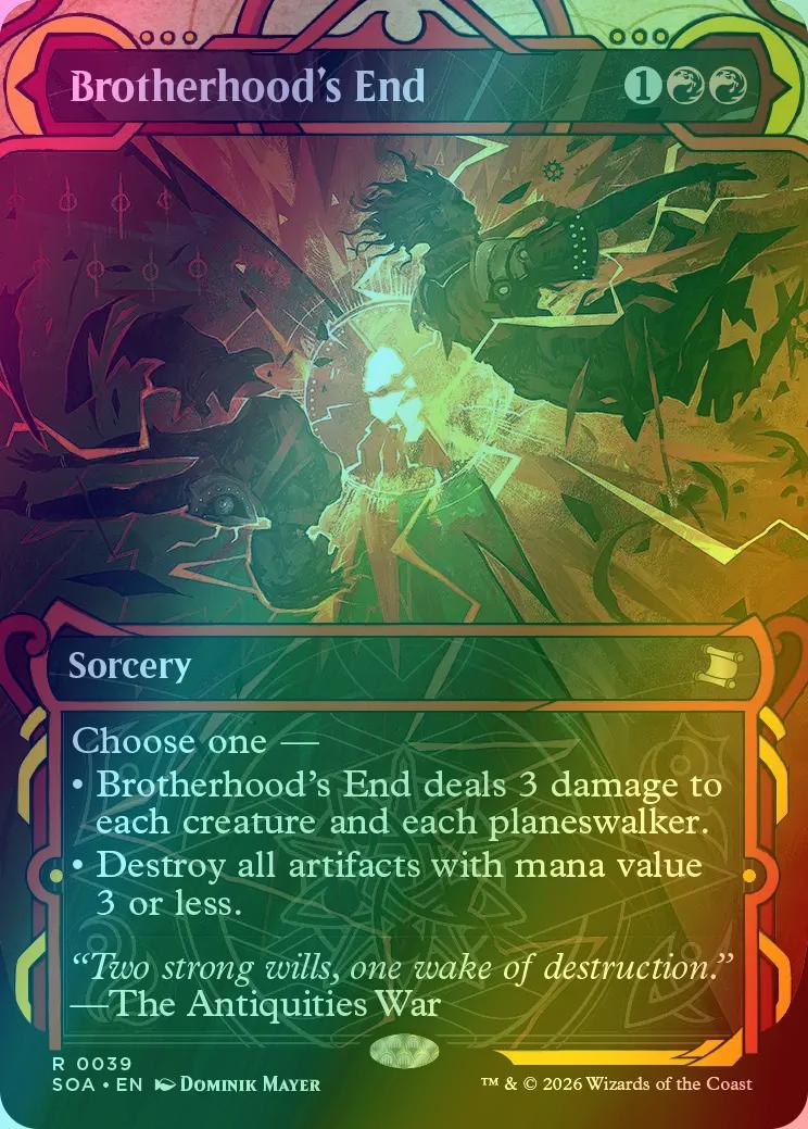 Brotherhood's End [39] [Showcase] [Secrets of Strixhaven: Mystical Archive] [Foil]