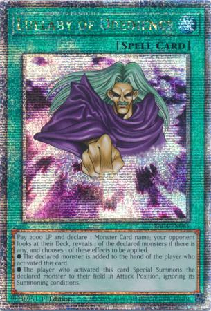 Lullaby of Obedience - RA04-EN085 - Quarter Century Secret Rare - 1st Edition