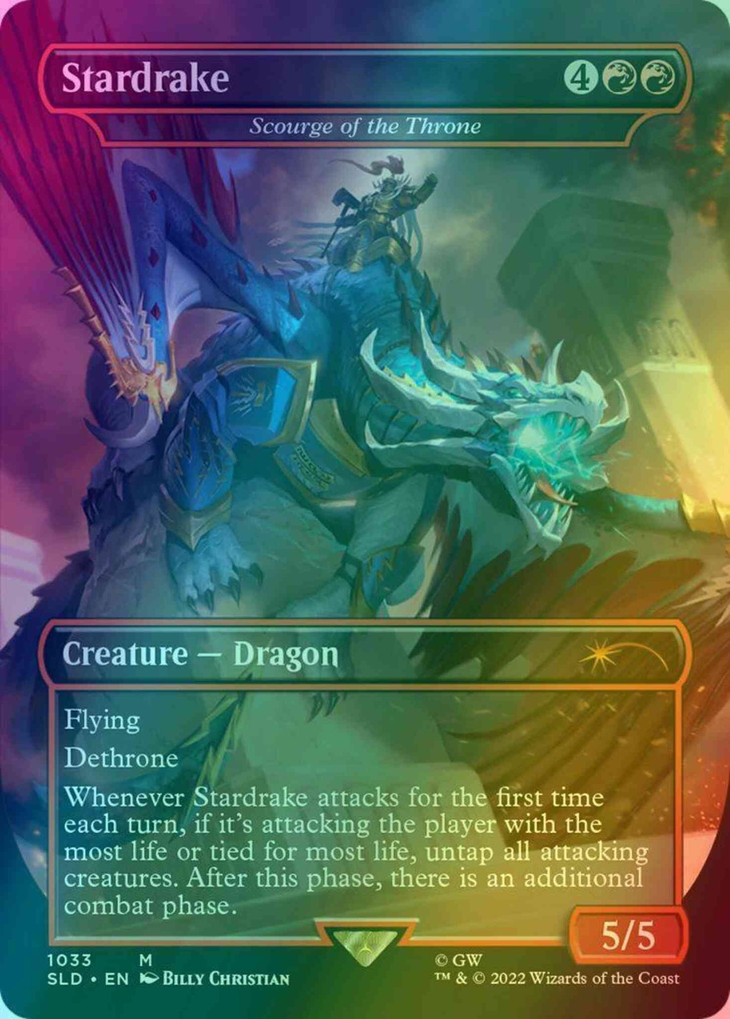 Stardrake - Scourge of the Throne [1033] [Borderless] [Age of Sigmar] [Secret Lair Drop] [Foil]