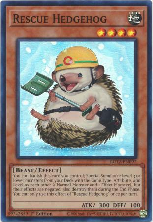 Rescue Hedgehog - ROTA-EN097 - Super Rare - 1st Edition