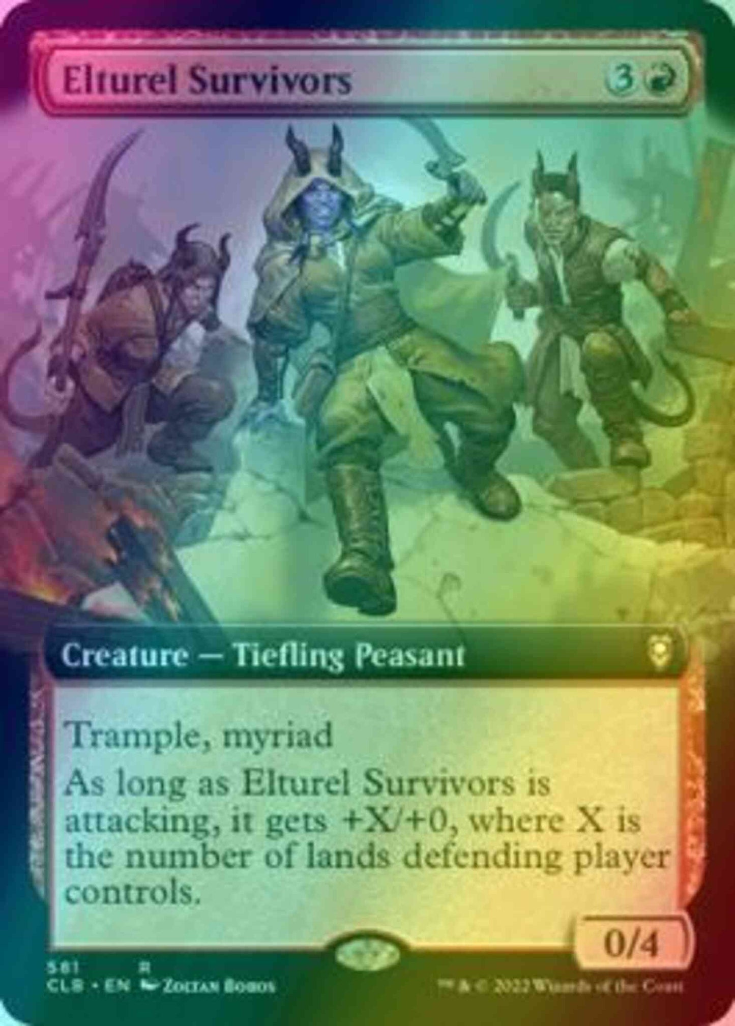 Elturel Survivors [581] [Extended Art] [Commander Legends: Battle for Baldur's Gate] [Foil]