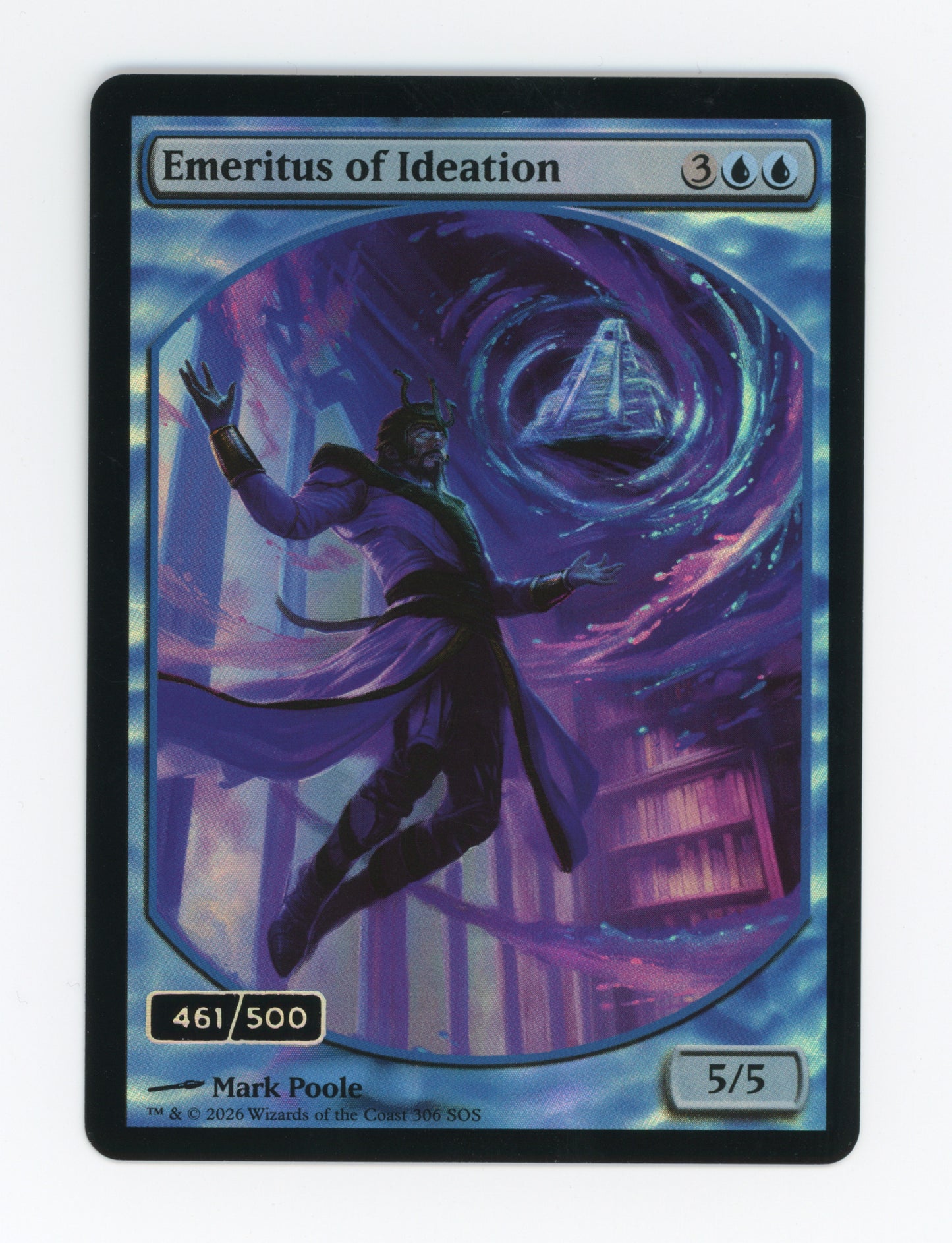 Emeritus of Ideation // Ancestral Recall — Serial Numbered|461/500|Full Art|Retro Frame|Headliner|Rainbow Foil — ID 19067