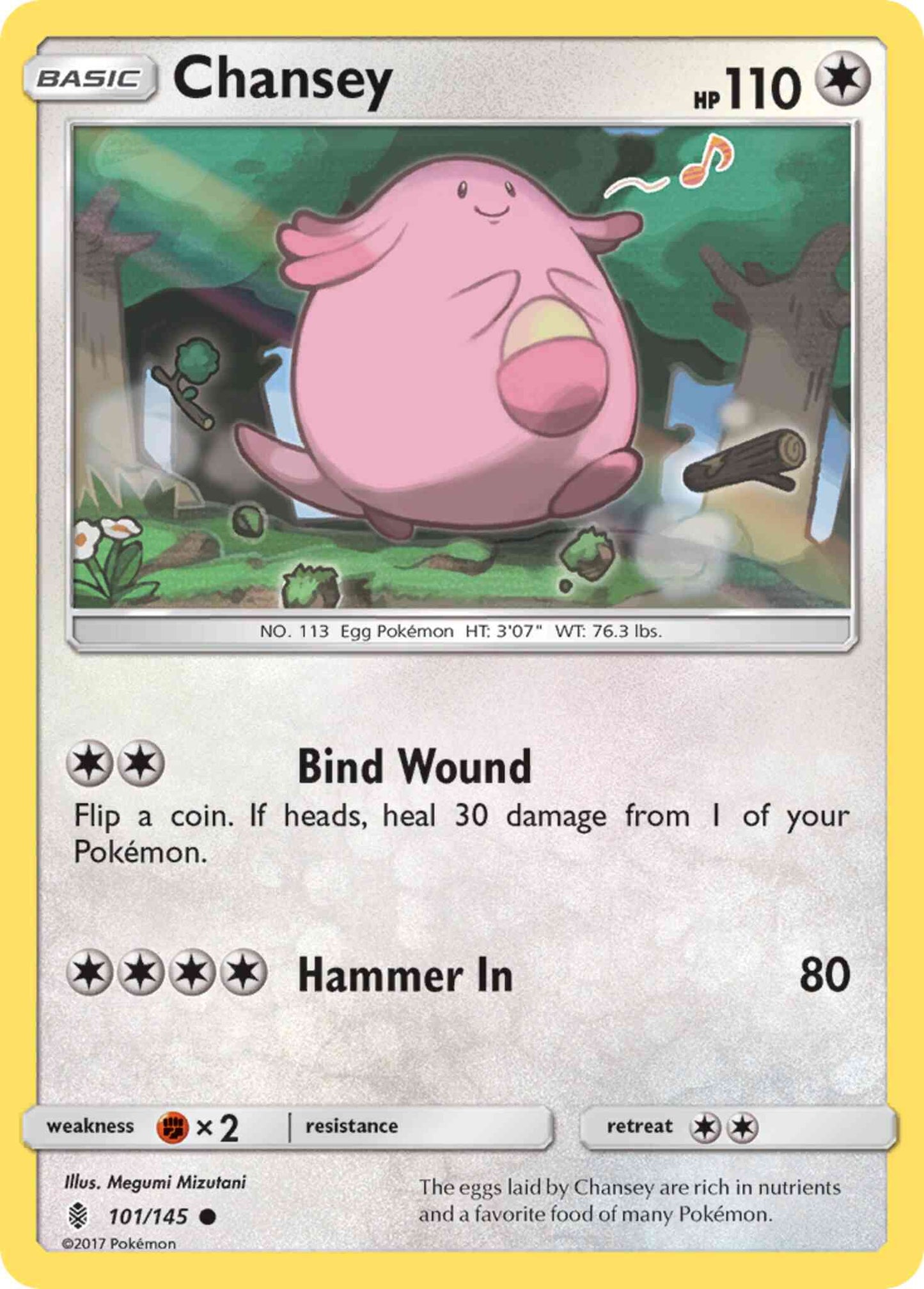 Chansey - 101/145 - Common [sm2-101] [Reverse Holo]