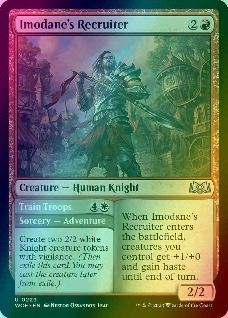 Imodane's Recruiter // Train Troops [229] [Wilds of Eldraine] [Foil]
