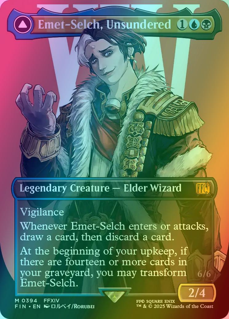 Emet-Selch, Unsundered // Hades, Sorcerer of Eld [394] [Borderless] [Character] [FINAL FANTASY] [Foil]