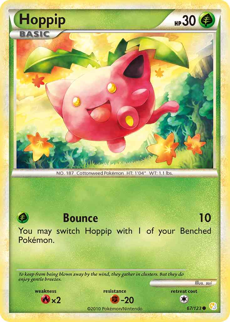 Hoppip - 67/123 - Common [hgss1-67] [Reverse Holo]