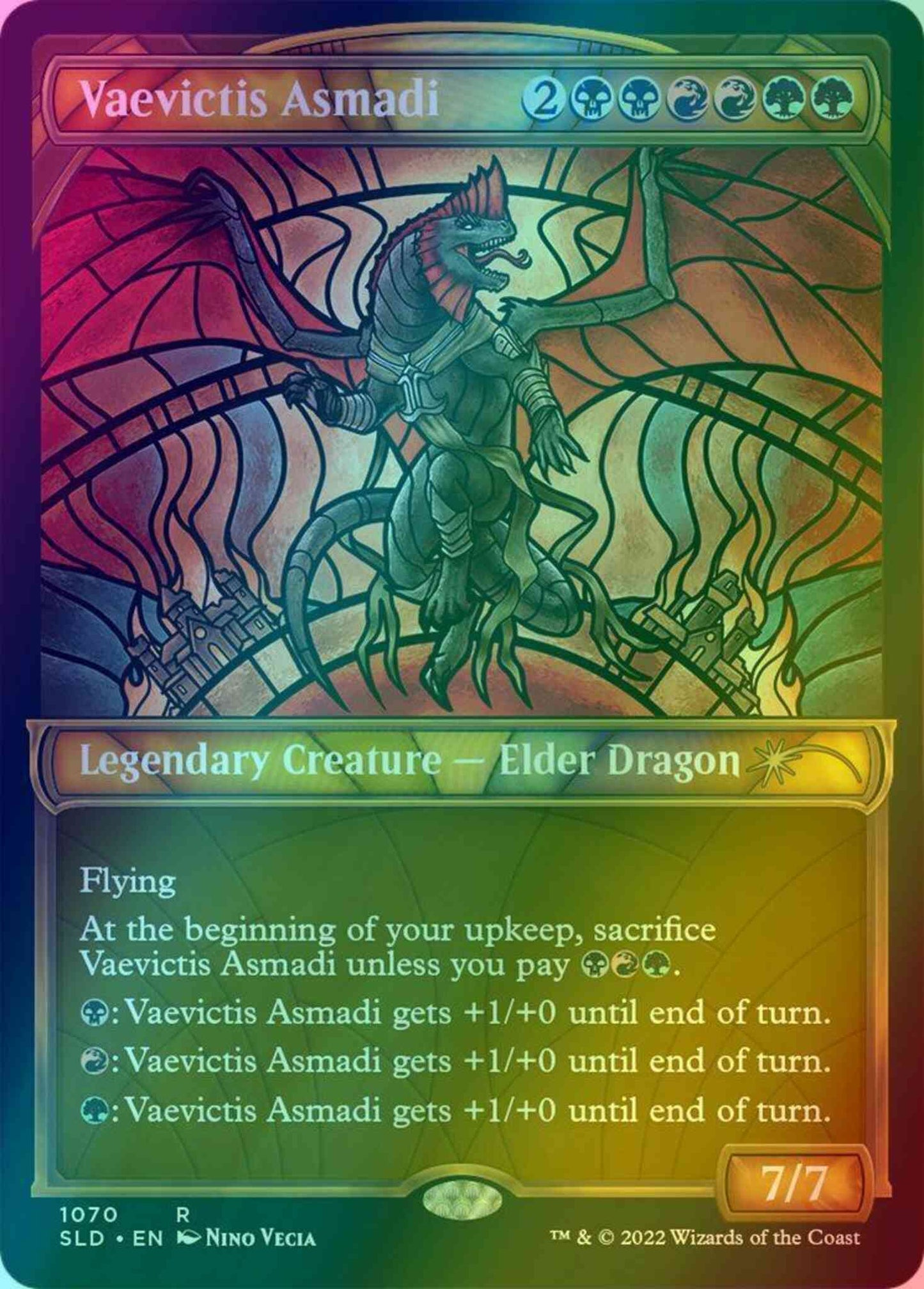Vaevictis Asmadi [1070] [Stained Glass Showcase] [Showcase: Dominaria United] [Secret Lair Drop] [Textured Foil]