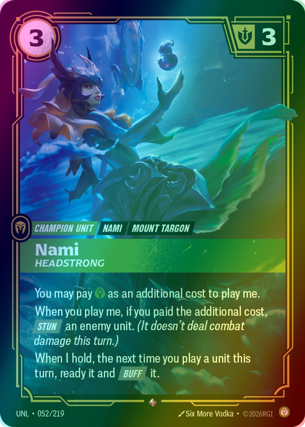 Nami - Headstrong - 052/219 [Unleashed] [Foil]