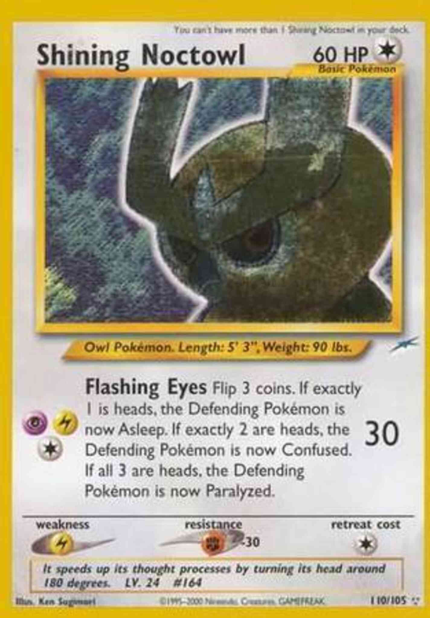 Shining Noctowl - 110/105 - Rare Holo - Unlimited [neo4U-110] [Holo]