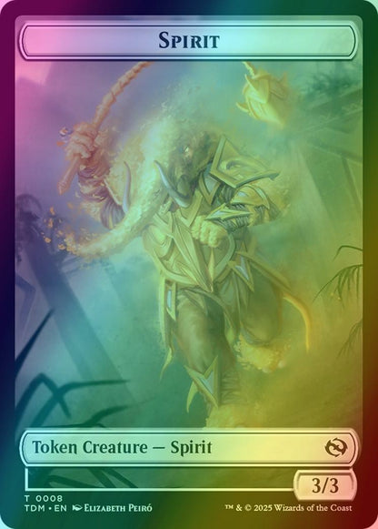 Spirit Token (08) // Spirit Token (09) [Tarkir: Dragonstorm: Tokens] [Foil]