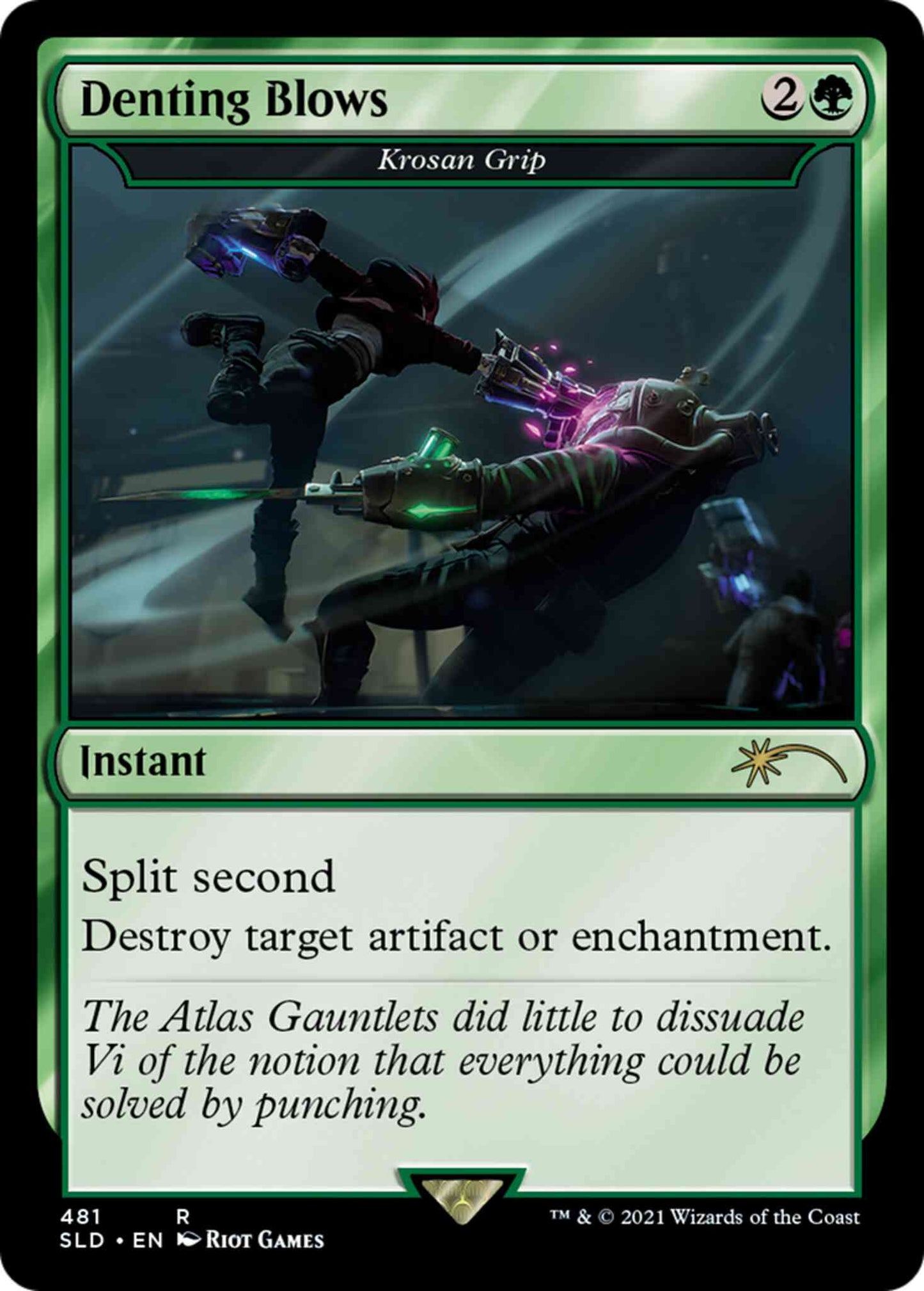 Denting Blows - Krosan Grip [0481] [Arcane] [Secret Lair Drop] [Non-Foil]