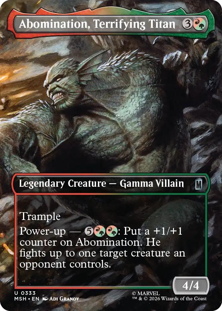 Abomination, Terrifying Titan [333] [Borderless] [Scene] [Marvel Super Heroes] [Non-Foil]