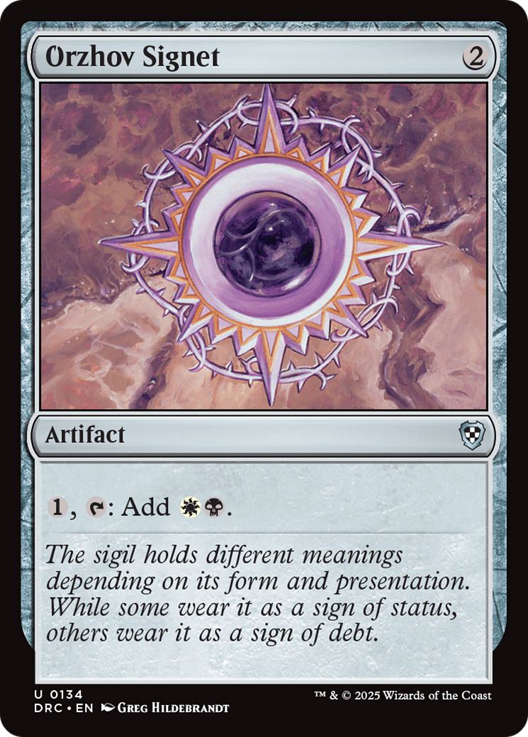 Orzhov Signet [134] [Aetherdrift: Commander] [Non-Foil]