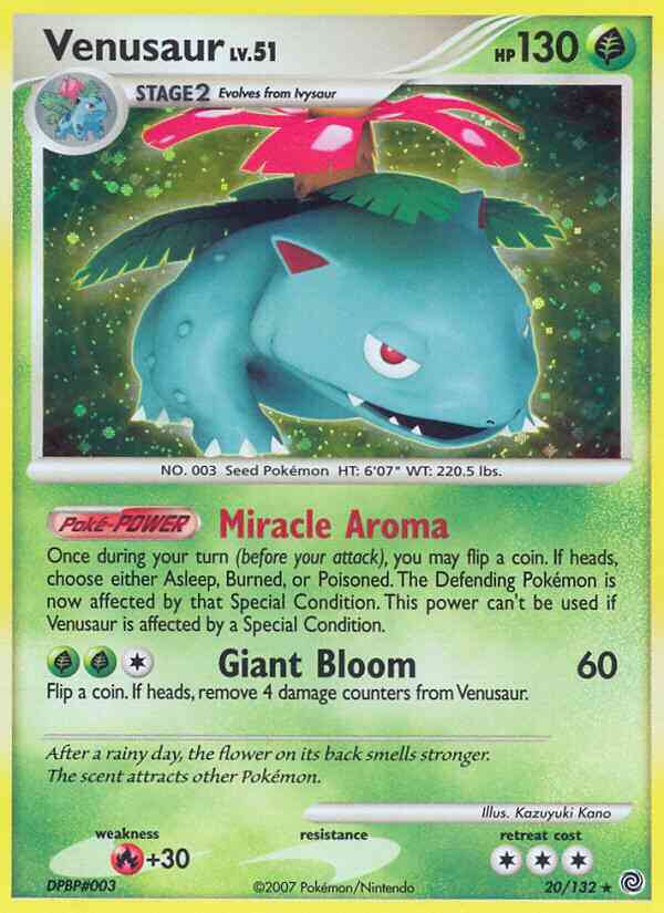Venusaur - 20/132 - Rare Holo [dp3-20] [Reverse Holo]