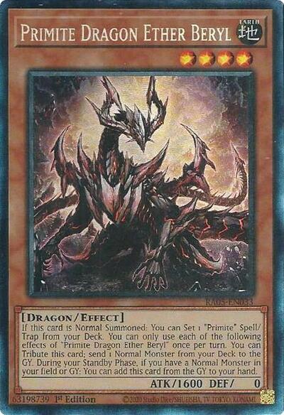 Primite Dragon Ether Beryl - RA05-EN033 - Collector's Rare - 1st Edition