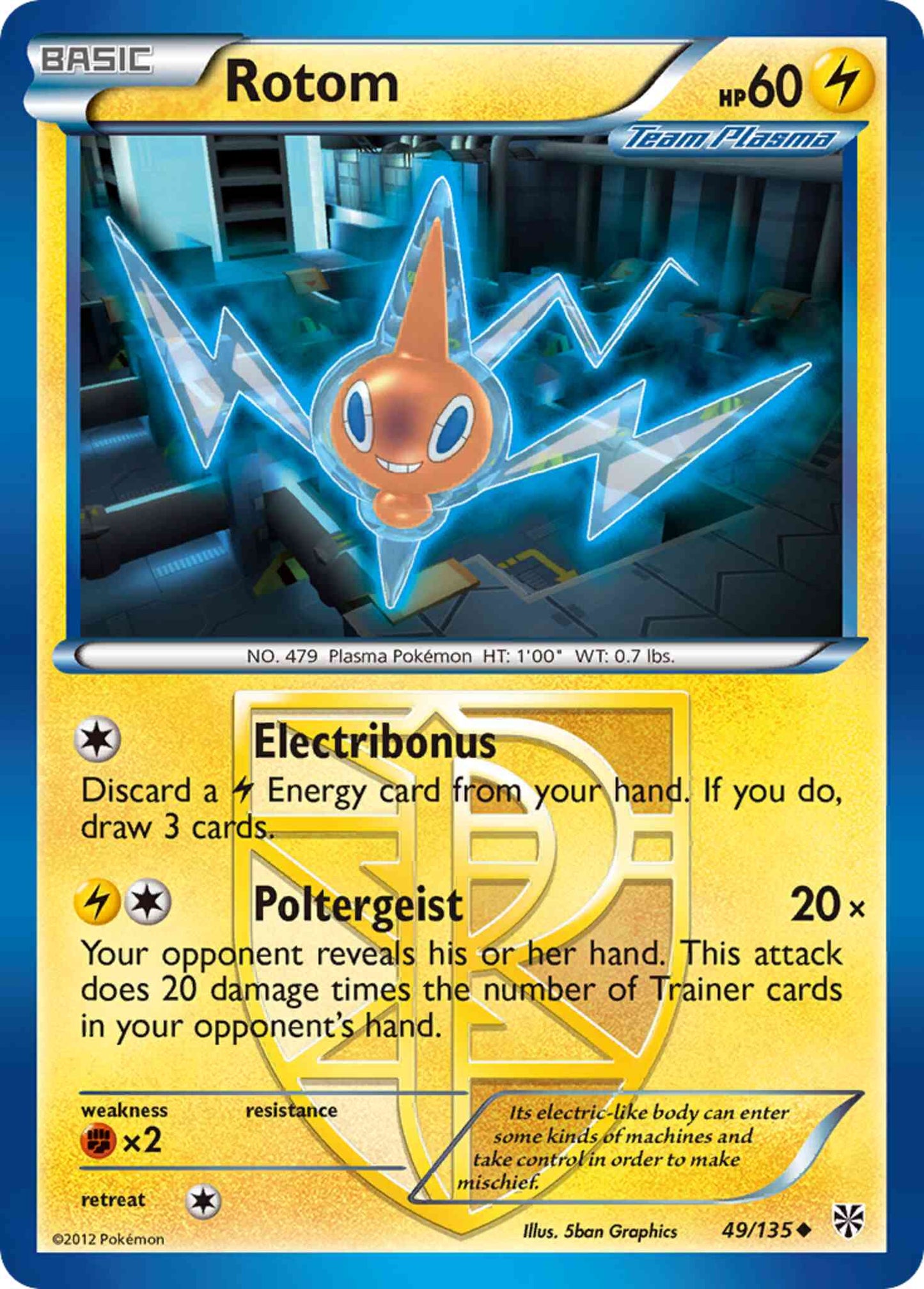 Rotom - 49/135 - Uncommon [bw8-49] [Reverse Holo]