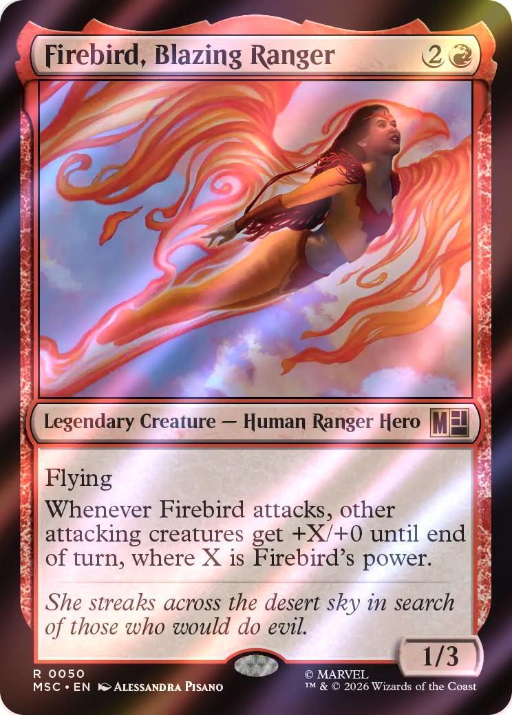 Firebird, Blazing Ranger [50] [Marvel Super Heroes: Commander] [Surge Foil]