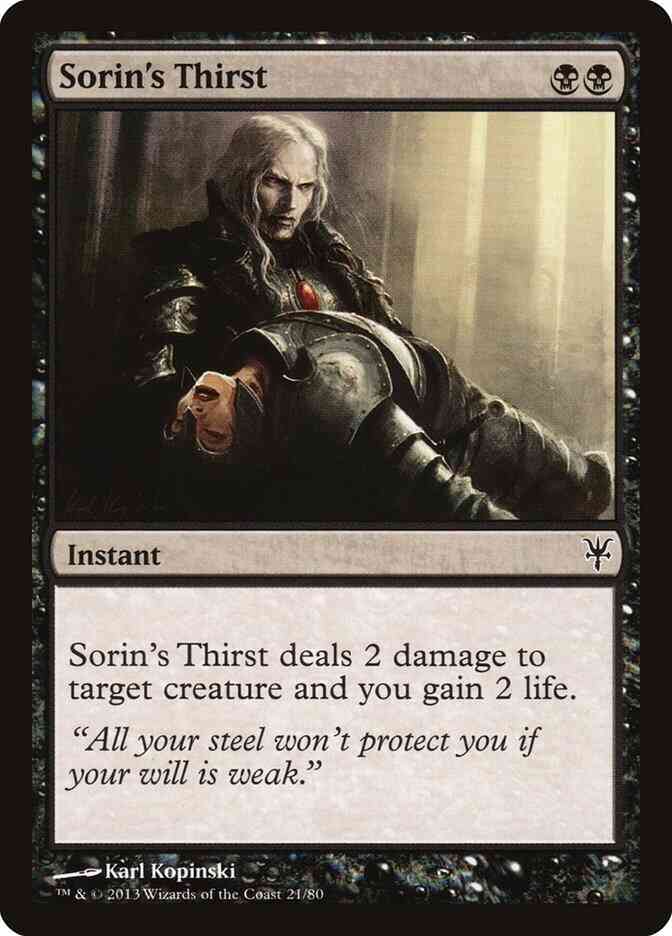 Sorin's Thirst [21] [Duel Decks Sorin vs Tibalt] [Non-Foil]