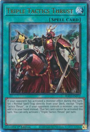 Triple Tactics Thrust - RA03-EN072 - Prismatic Ultimate Rare - 1st Edition