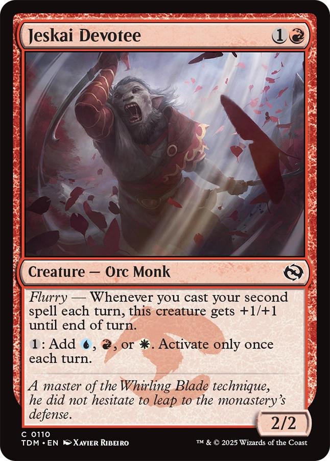 Jeskai Devotee [110] [Tarkir: Dragonstorm] [Non-Foil]
