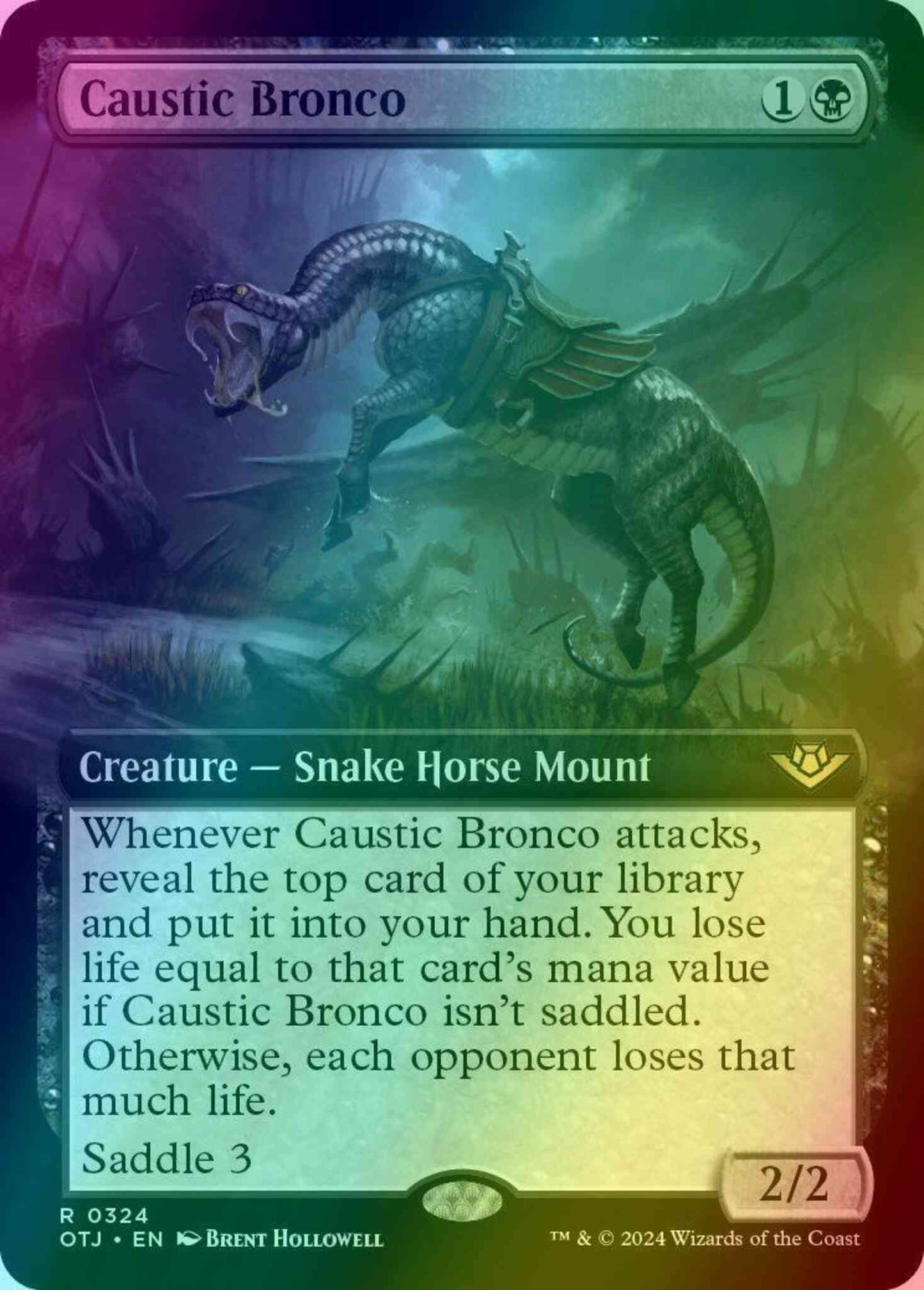 Caustic Bronco [324] [Extended Art] [Outlaws of Thunder Junction] [Foil]