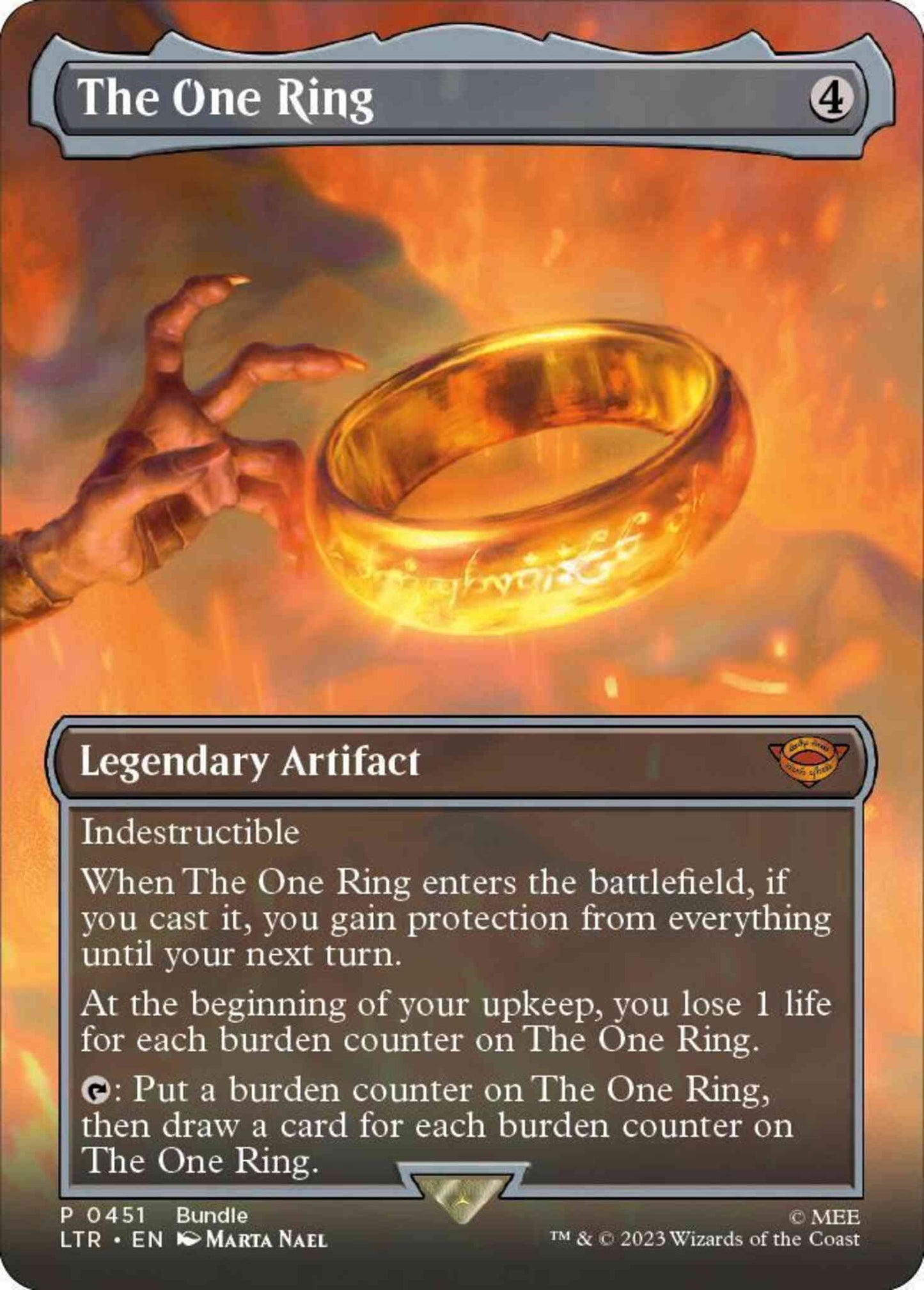 The One Ring [451] [Borderless] [Bundle] [The Lord of the Rings: Tales of Middle-earth] [Non-Foil]