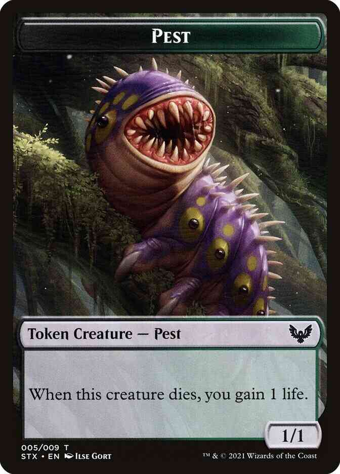 Pest Token [05] [Strixhaven School of Mages Tokens] [Non-Foil]