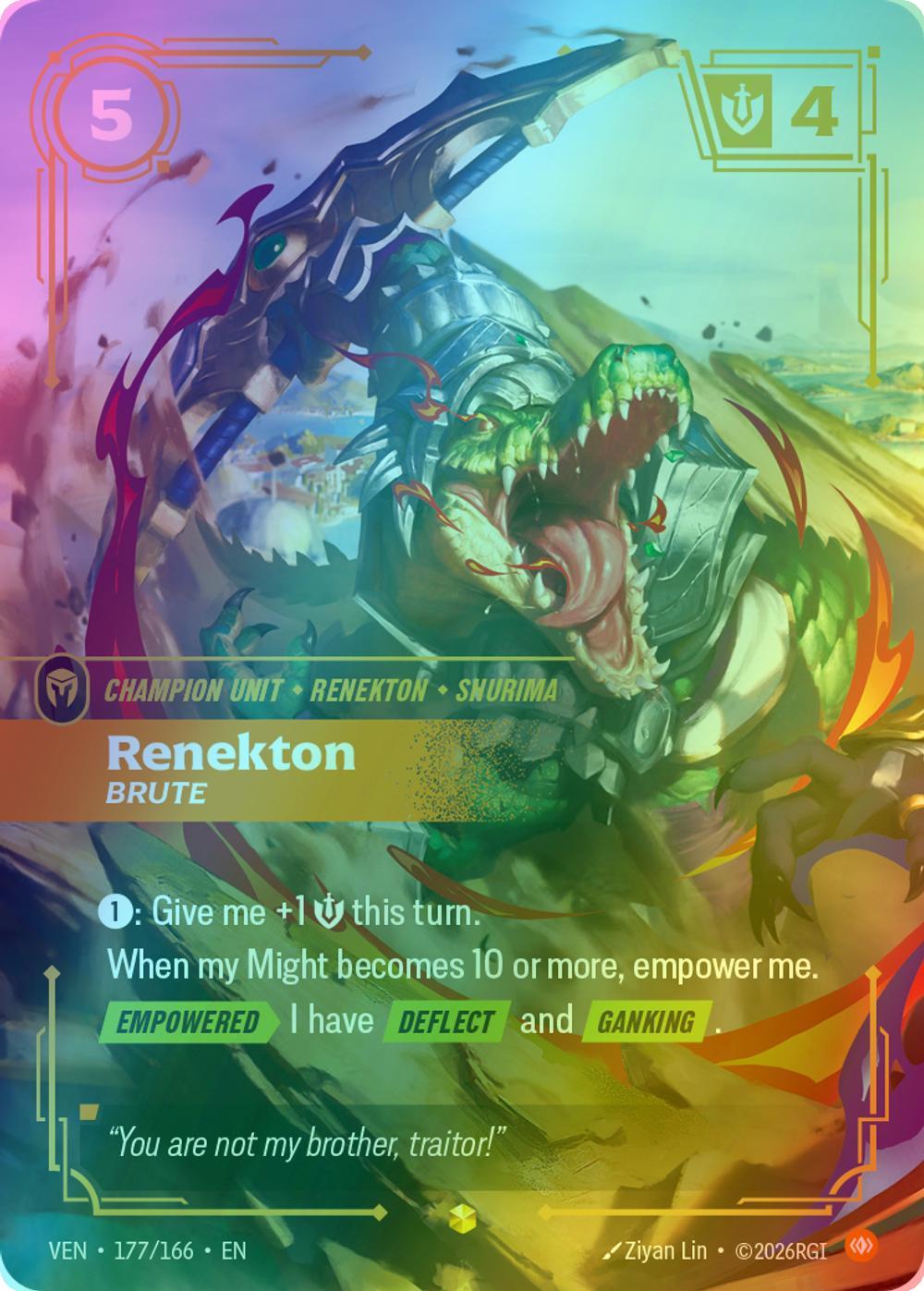 Renekton, Brute (Overnumbered) - 177/166 [Vendetta] [Foil]