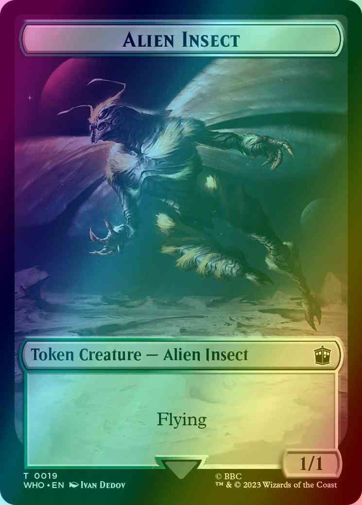 Alien Insect Token (19) // Fish Token (10) [Universes Beyond: Doctor Who: Tokens] [Foil]