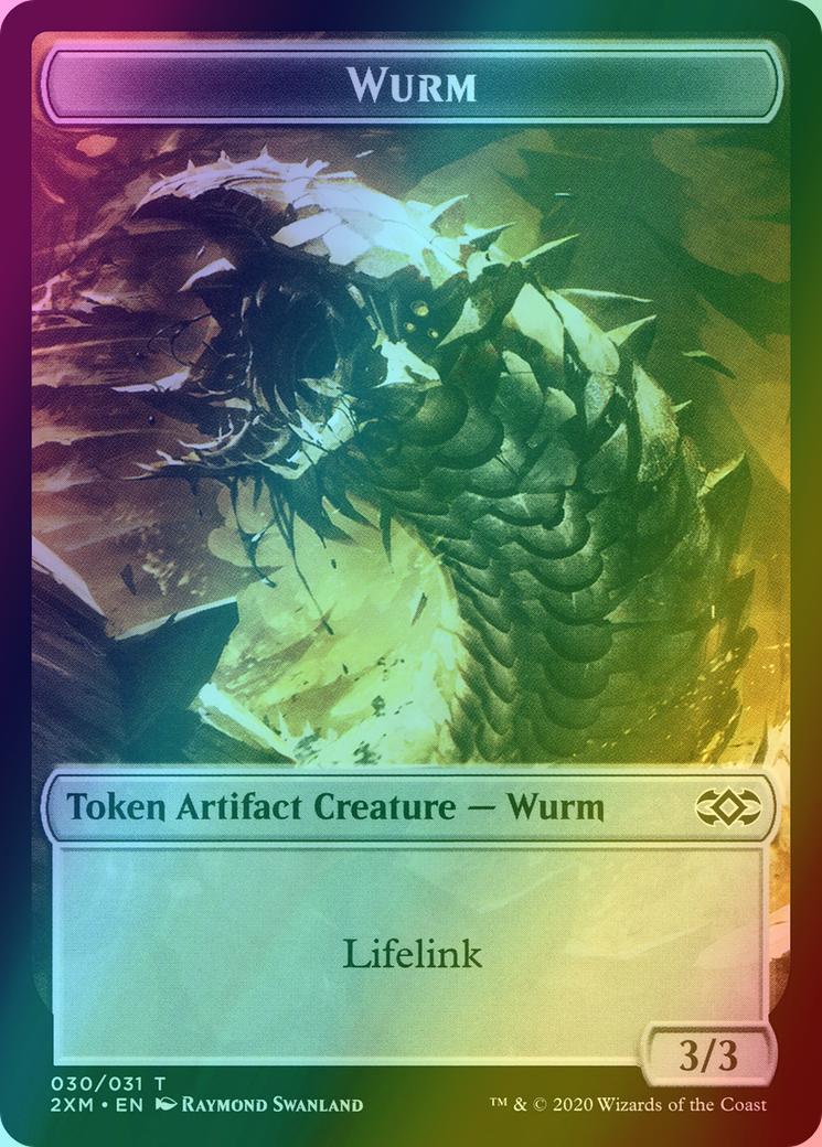 Clue Token (22) // Wurm Token (30) [Double Masters Tokens] [Foil]