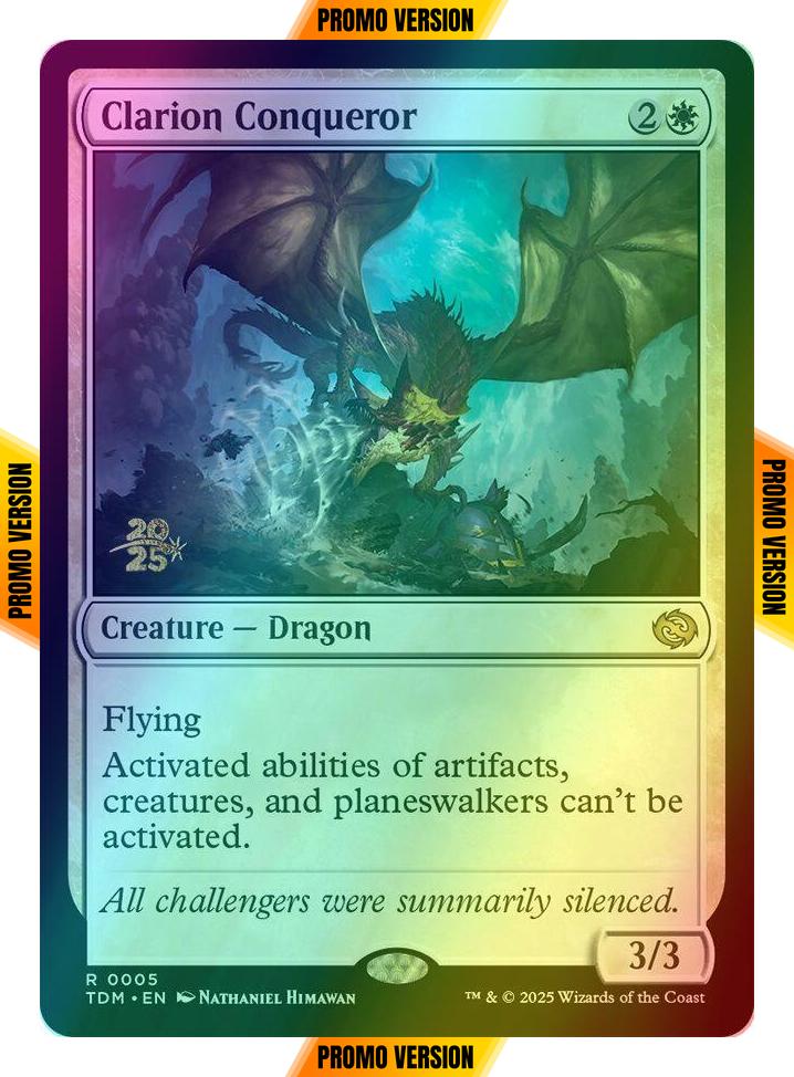 Clarion Conqueror [5s] [Prerelease] [Tarkir: Dragonstorm: Promos] [Foil]