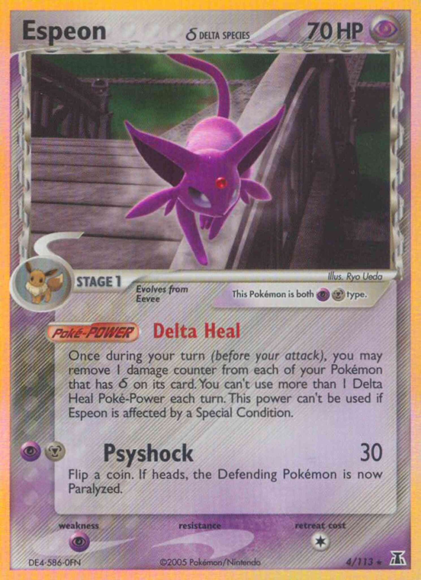 Espeon δ - 4/113 - Rare Holo [ex11-4] [Reverse Holo]