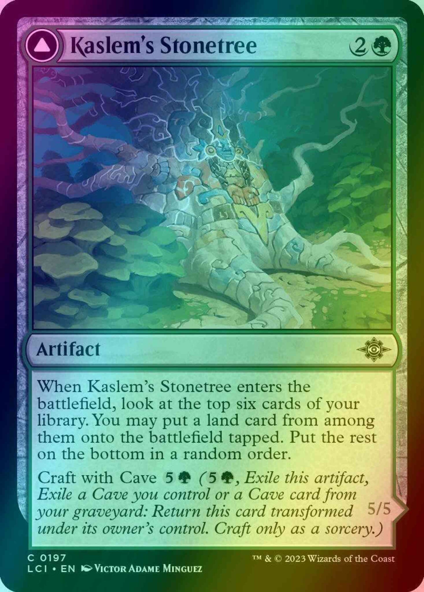 Kaslem's Stonetree // Kaslem's Strider [197] [The Lost Caverns of Ixalan] [Foil]