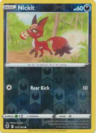 Nickit - 103/189 - Common [swsh10-103] [Reverse Holo]