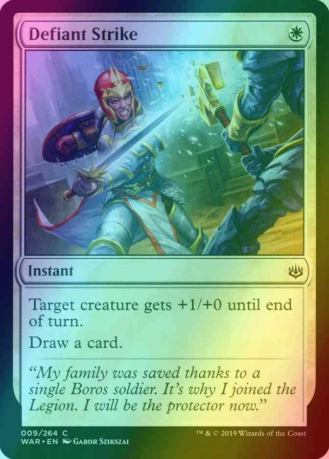 Defiant Strike [9] [War of the Spark] [Foil]