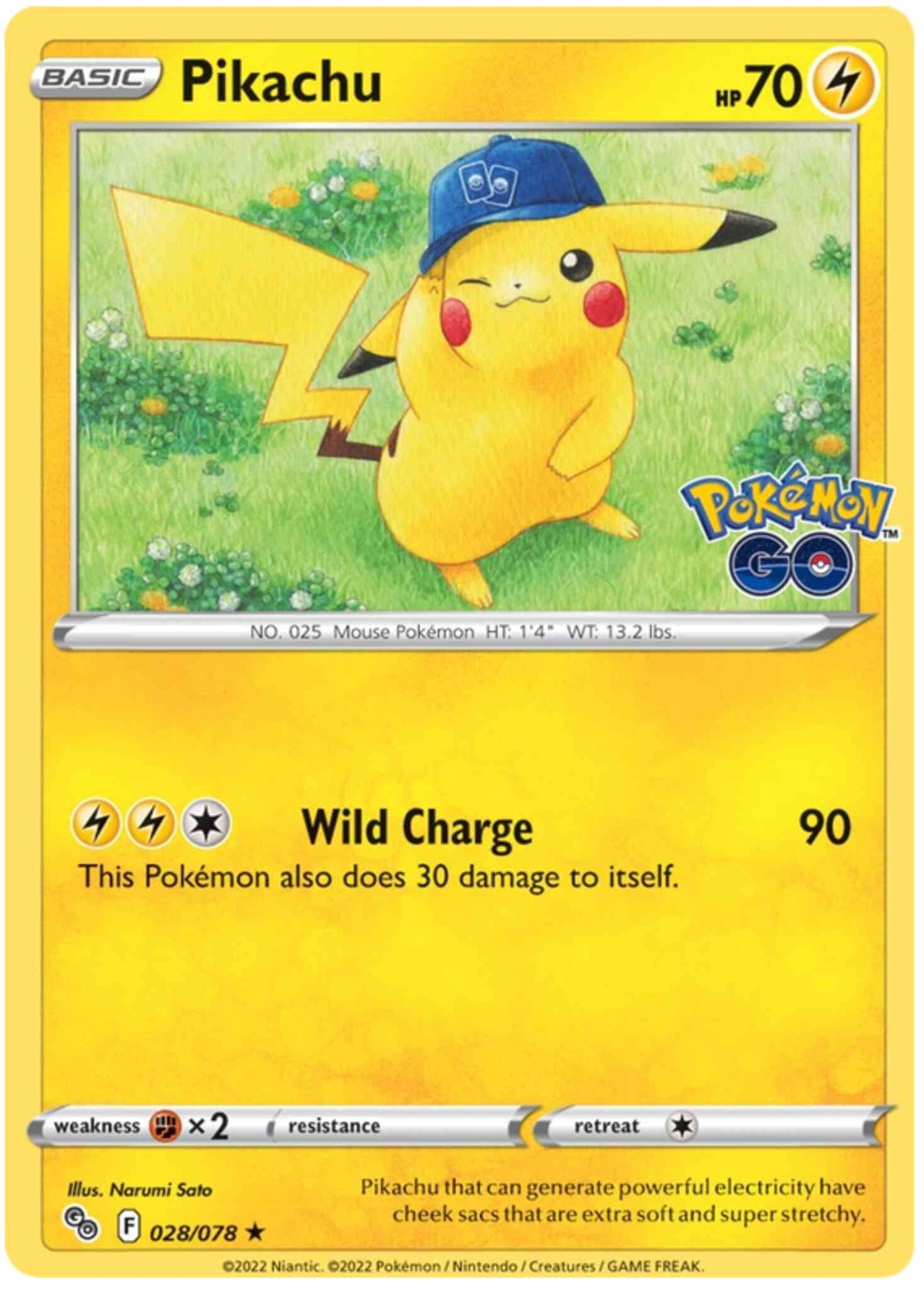 Pikachu - 028/078 - Rare Holo [pgo-028] [Holo]