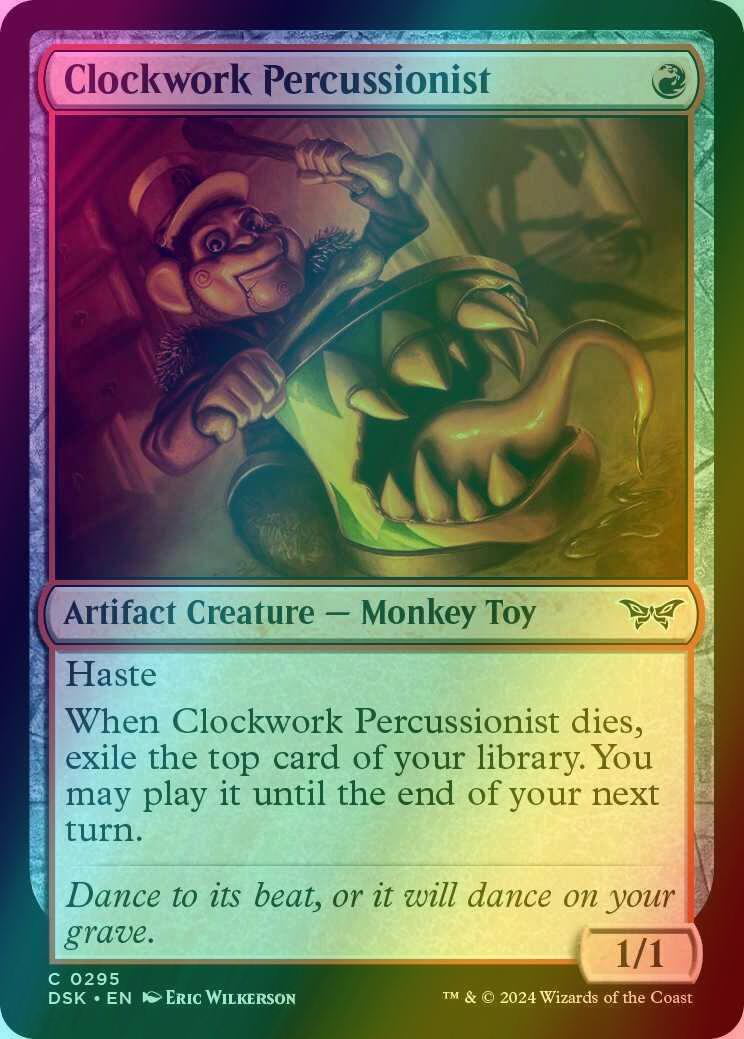 Clockwork Percussionist [295] [Lurking Evil] [Duskmourn: House of Horror] [Foil]