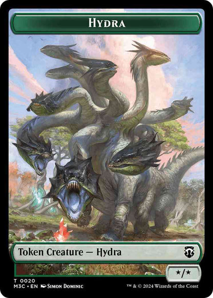Boar Token (17) // Hydra Token (20) [Modern Horizons 3: Commander: Tokens] [Non-Foil]